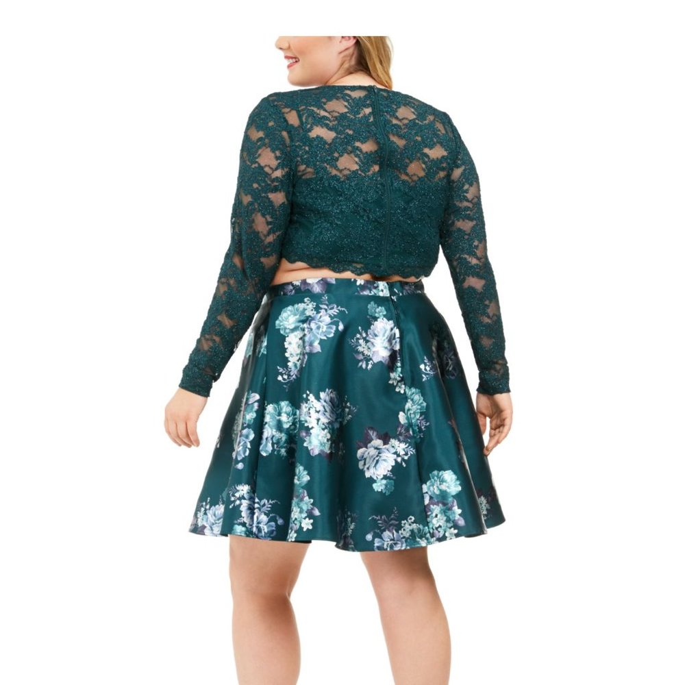 City Studio Emerald Green Embroidered Glitter Set - Picture 2 of 12